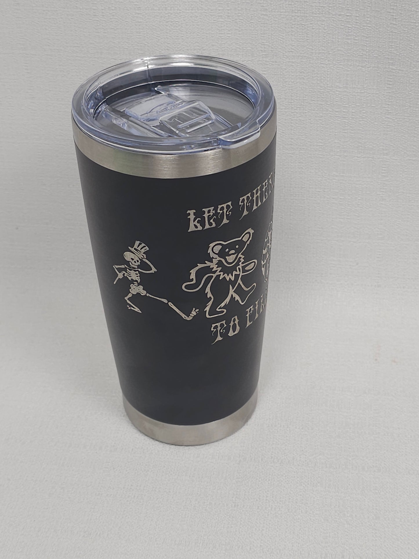 20 oz Tumbler with Bear and Turtle Band – "Let There Be Songs to Fill The Air"